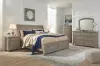 Ashley Furniture B733/31/36/77/74/98/92(2) Ashley Furniture B733/31/36/77/74/98/92(2) Lettner - 7 Pc. - Dresser, Mirror, Queen Sleigh Bed with 2 Storage Drawers, 2 Nightstands - Light Gray