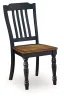 Ashley Furniture PCD619-01 Clorazi - Dining Room Side Chair (Set of 2) - Black / Brown