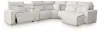 Ashley Furniture 65907S6 Ashley Furniture 65907S6 Modmax II - 6-Piece Power Reclining Sectional With RAF Press Back Power Chaise And Console - Stone