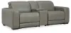 Ashley Furniture U94202S3 Ashley Furniture U94202S3 Correze - Power Loveseat With Console 3 Pc Sectional - Gray