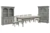 Pulaski Furniture P091240-KIT8 Pulaski Furniture P091240-KIT8 Madison Ridge - Extendable Leg Dining Table With 6 Side Chairs, Server, Hutch And China - Bluff Gray
