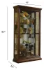 Pulaski Furniture 21015 PFC Curios - Edwardian 5 Shelf Sliding Door Curio Cabinet - Oak Brown