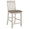 CoasterEssence 192818-S5 Sarasota - 5 Piece Drop Leaf Counter Dining Set - Rustic Cream