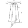 CoasterEveryday 100026 Zanella - Round Glass Top Bistro Bar Table - Chrome