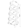 CoasterEssence 801553 Amaturo - 4-Shelf Acrylic Ladder Bookshelf - Clear