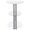 Coaster Fine Furniture 930071 Hilly - 3-Tier Round Accent Side Table - White And Black