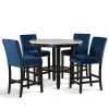 New Classic 41-400-BLC4C New Classic 41-400-BLC4C Celeste - Round Counter Table & 4 Chairs - Blue