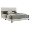 Coaster Fine Furniture 300852KE Dorian - Fabric Upholstered Eastern King Panel Bed - Cream