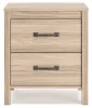Ashley Furniture EB3929-292 Battelle - Two Drawer Night Stand - Tan