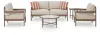 Ashley Furniture PCP383-080 Bluff Trail - Loveseat, Lounge Chairs, Tables Set (Set of 5) - Beige