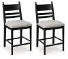 Ashley Furniture PCD824-724 Ashley Furniture PCD824-724 Greddinton - Upholstered Barstool (Set of 2) - Black