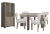 Pulaski Furniture P402230-KIT3 Pulaski Furniture P402230-KIT3 Anderson Park - Round Dining Table With 4 Klismos Dining Chairs And China Cabinet - Moose Trail / Frontier Brown