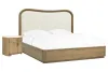Pulaski Furniture BP432-170QN-KIT10 Pulaski Furniture BP432-170QN-KIT10 Leeza - Queen Upholstered Panel Bed With Bachelor Chest - Brown