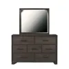 Samuel Lawrence Furniture S462-430 Granite Falls - Beveled Dresser Mirror - Espresso Brown