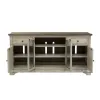 Liberty Furniture 498-TV68 Morgan Creek - Entertainment TV Stand - Antique White / Wirebrushed Tobacco Accents