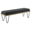 CoasterEssence 501837 Chad - Denim Upholstered Accent Bench - Dark Blue