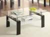 CoasterEveryday 702288 Dyer - 1-Shelf Rectangular Glass Top Coffee Table - Black