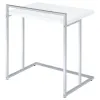 CoasterEveryday 936118 Dani - Rectangular C-Shaped Sofa Side Table - White High Gloss