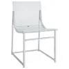 Coaster Fine Furniture 121182 Adino - Acrylic Dining Side Chair (Set of 2) - Chrome