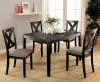 Furniture of America CM3175T-5PK Glenham - 5 Piece Dining Table Set - Brushed Black