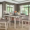 Furniture of America CM3752PT-5PK Ann - 5 Piece Counter Height Table Set - Antique White / Gray