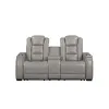 New Classic L3183A-25P2-LGY Breckenridge II - Console Loveseat With Power Headrest & Footrest - Light - Gray