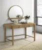 Coaster Fine Furniture 224307-SET Arini - 2 Piece Makeup Vanity Table And Mirror Set - Sand Wash