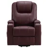Coaster Fine Furniture 609479P Armstrong - Upholstered Power Lift Massage Recliner - Wine Red