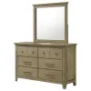 Coaster Fine Furniture 207533M Hazlewood - 6-Drawer Bedroom Dresser With Mirror - Vineyard Oak