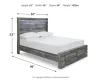 Ashley Furniture B221B34 Ashley Furniture B221B34 Baystorm - Full Panel Bed With 2 Storage Drawers - Gray