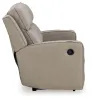Ashley Furniture 6330789 Lavenhorne - Rec Sofa W/Drop Down Table - Pebble
