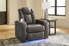 Ashley Furniture 3660213 Fyne-Dyme - Power Recliner/Adj Headrest - Shadow