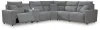 Ashley Furniture 65906S10 Ashley Furniture 65906S10 Modmax II - 6-Piece Power Reclining Sectional With 2 Armless Chairs And Console - Salt And Pepper