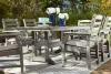 Ashley Furniture P802/625/601A(3) Visola - 7 Pc. - Dining Set with 6 Chairs - Gray