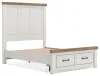 Ashley Furniture B4615B6 Ashley Furniture B4615B6 Savonport - Full Panel Storage Bed With Storage Footboard - White / Brown