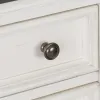 Liberty Furniture 417-BR-DM Allyson Park - Dresser & Mirror (8 Drawer Dresser) - Wirebrushed White / Charcoal