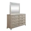 Liberty Furniture 902-BR-CPBDMC Belmar - 4 Piece Bedroom Set (California King Panel Bed, Dresser & Mirror, Chest) - Washed Taupe