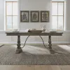 Liberty Furniture 615-DR-TRS Americana Farmhouse - Trestle Table - Dusty Taupe