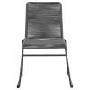 CoasterEssence 192062 Jerome - Woven Rope Stackable Side Chair (Set of 2) - Charcoal
