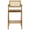 Coaster Fine Furniture 182677 Kane - Woven Rattan Wood Bar Chair (Set of 2) - Light Walnut