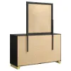 Coaster Fine Furniture 224783M Caraway - 6-Drawer Dresser With Mirror - Black