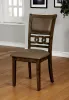 Furniture of America CM3023SC-2PK Holly - Side Chair (Set of 2) - Antique Walnut / Warm Gray