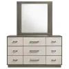Coaster Fine Furniture 224983M Fenwick - 9-Drawer Dresser With Mirror - Gray Oak