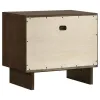 Coaster Fine Furniture 225012 Glenwood - 2-Drawer Nightstand Bedside Table - Warm Brown