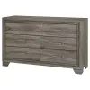 Coaster Fine Furniture 223343 Wright - 6-Drawer Dresser Cabinet - Brown Oak