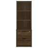 Coaster Fine Furniture 802713 Westpark - 3-Shelf Bookcase USB And Lockable Drawer - Dark Pine