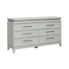 Liberty Furniture 781-BR31 Liberty Furniture 781-BR31 Reflections - 6 Drawer Dresser With Lights - Pearl White & Rhinestone
