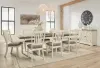 Ashley Furniture D647/55T/55B/01(8)/60 Ashley Furniture D647/55T/55B/01(8)/60 Bolanburg - 11 Pc. - Dining Table, 8 Side Chairs, Sever - Brown / Beige