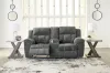 Ashley Furniture 3740694 Ashley Furniture 3740694 Frohn - Dbl Reclining Loveseat with Console - Graphite