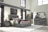 Ashley Furniture B221/31/35/46/56S/58/60/95/B100-14 Ashley Furniture B221/31/35/46/56S/58/60/95/B100-14 Baystorm - King Panel Bed With 4 Storage Drawers - 8 Pc. - Dresser, Mirror, Chest, King Bed - Gray
